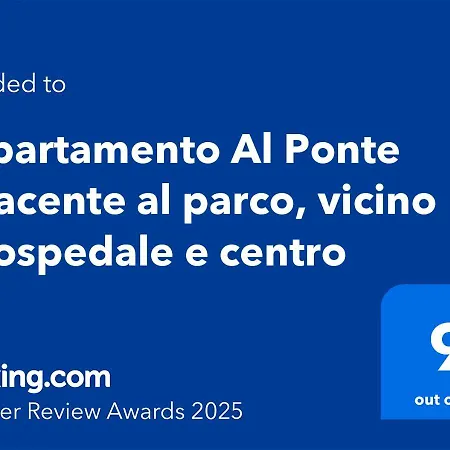 公寓 Al Ponte Adiacente Al Parco, Vicino All'ospedale E Centro